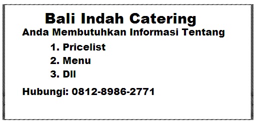 Bali Indah Catering Jakarta